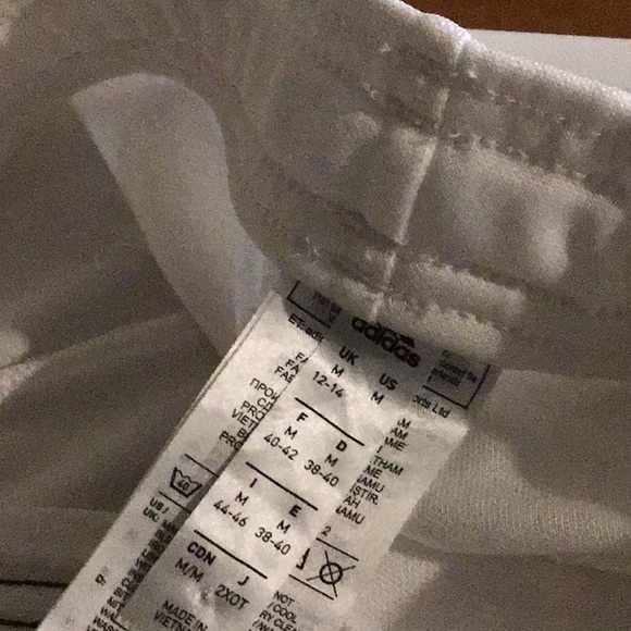 Adidas White Track Pants with Black Stripes - Picture 4 of 4